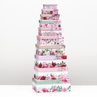 Набор коробок прямоугольных 10 в 1 «Цветочный», 30×19×11 - 12×6.5×4 см - Фото 4