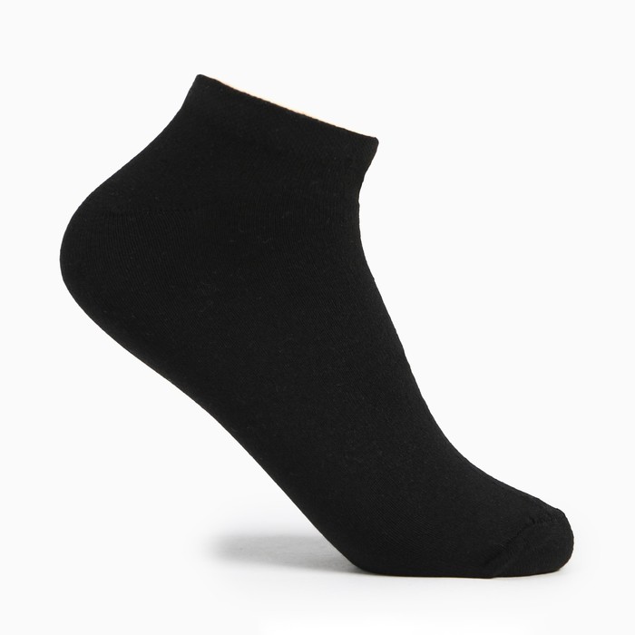 Носки мужские укороченные, цвет чёрный, размер 25 - Фото 1