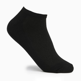 Носки мужские укороченные сетка, цвет чёрный, размер 25