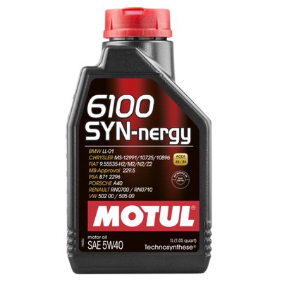 Масло моторное Motul 6100 SYN-Nergy 5w-40, синтетическое, 1 л