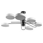 Люстра 625356/6 LED 78 Вт 3 режима 3000-6000К черный-белый 96×96×33 см - фото 3848552