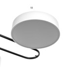 Люстра 625356/6 LED 78 Вт 3 режима 3000-6000К черный-белый 96×96×33 см - фото 3848553