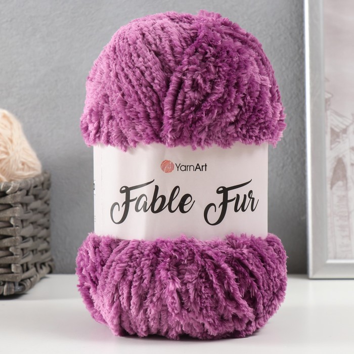 Пряжа Fable Fur 100% микрополиэстер 100м/100гр (979 лиловый)
