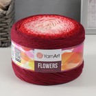 Пряжа "Flowers" 55% хлопок, 45% полиакрил 1000м/250гр (269 бордо-красн-белый) 9599344 - фото 10450633