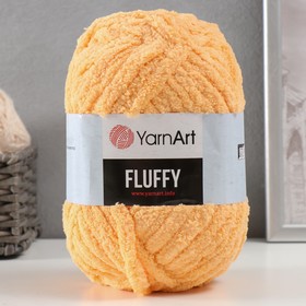 Плюшевая пряжа для вязания спицами, крючком YarnArt, Fluffy, 100% микрополиэстер, 70 м/150 г, (720 персик) 9599365