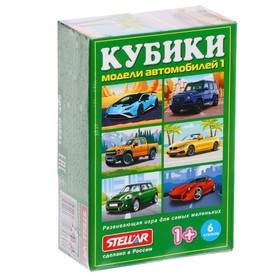 Кубики в картинках из 6 штук, МИКС