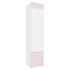 Шкаф «Алиса», комбинированный c 2-мя дверьми, 441х465х2020 мм, цвет белый / розовый - фото 2190272