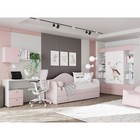 Шкаф «Алиса», комбинированный с ящиками и карнизом, 441х465х2020 мм, цвет белый / розовый - Фото 3