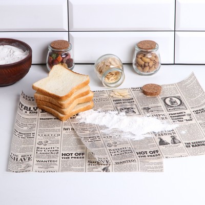 Подпергамент «Газета» бежевый, 30.5×30.5 см