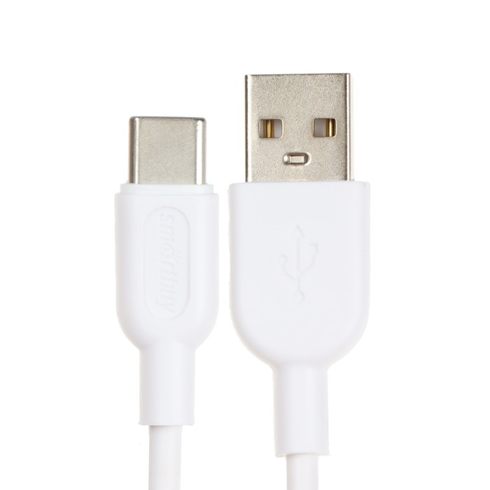 Кабель Smartbuy S01, Type-C - USB, 2.4 А, 1 м, зарядка + передача данных, белый - фото 51462503