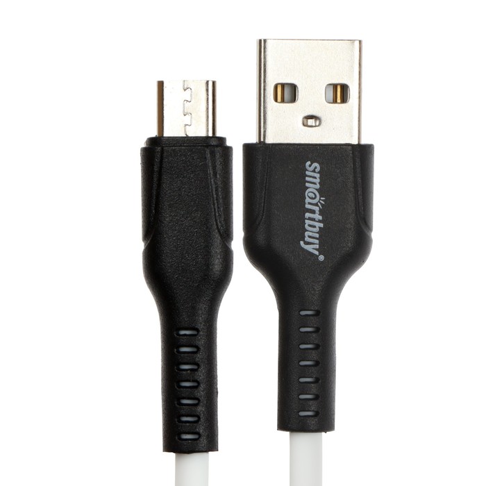 Кабель Smartbuy S21, microUSB - USB, 2.4 А, 1 м, зарядка + передача данных, белый - фото 51462533