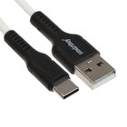 Кабель Smartbuy S21, Type-C - USB, 3 А, 1 м, зарядка + передача данных, белый 9598521 - фото 10451223