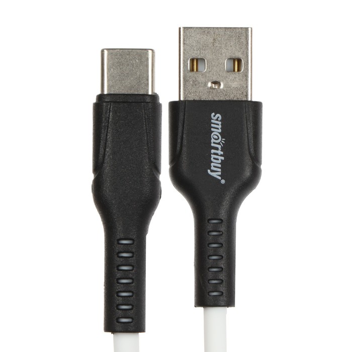 Кабель Smartbuy S21, Type-C - USB, 3 А, 1 м, зарядка + передача данных, белый - фото 51462551