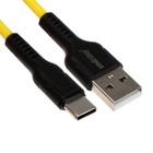 Кабель Smartbuy S21, Type-C - USB, 3 А, 1 м, зарядка + передача данных, желтый 9598523 - фото 10451235