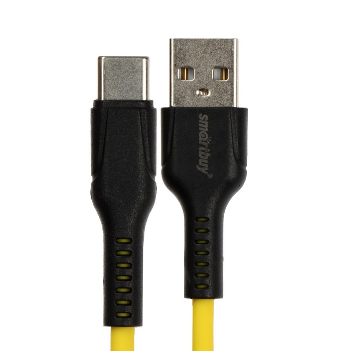 Кабель Smartbuy S21, Type-C - USB, 3 А, 1 м, зарядка + передача данных, желтый - фото 51462563