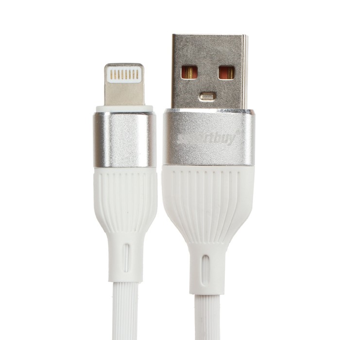 Кабель Smartbuy S72, Lightning - USB, 2.4 А, 1 м, зарядка + передача данных, белый - фото 51462575