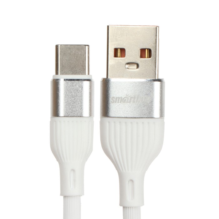 Кабель Smartbuy S72, Type-C - USB, 3 А, 1 м, зарядка + передача данных, белый - фото 51462599