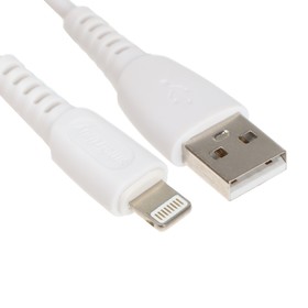 Кабель Smartbuy S40, Lightning - USB, 2.4 А, 1 м, зарядка + передача данных, белый