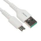 Кабель Smartbuy S33, microUSB - USB, 4 А, 1 м, TPE оплетка, зарядка + передача данных, белый - фото 10451331