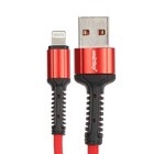 Кабель Smartbuy S26, Lightning - USB, 3 А, 1 м , быстрая зарядка, нейлоновая оплетка, красны - фото 51462665 Кабель Smartbuy S26, Lightning - USB, 3 А, 1 м , быстрая зарядка, нейлоновая оплетка, красны - фото 51462665