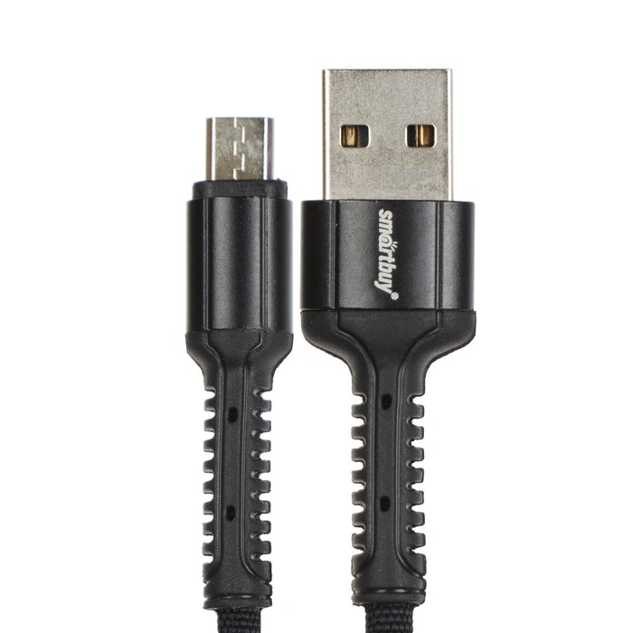 Кабель Smartbuy S26, microUSB - USB, 3 А, 1 м , быстрая зарядка, нейлоновая оплетка, черный - фото 51462677 Кабель Smartbuy S26, microUSB - USB, 3 А, 1 м , быстрая зарядка, нейлоновая оплетка, черный - фото 51462677