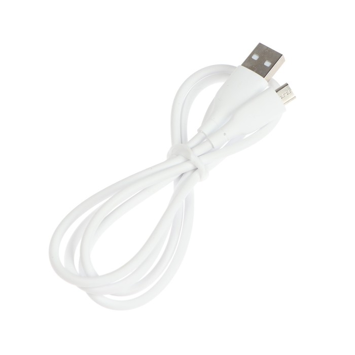 Кабель Smartbuy S25, microUSB - USB, 3 А, 1 м, TPE оплетка, быстрая зарядка, белый - фото 1926683379