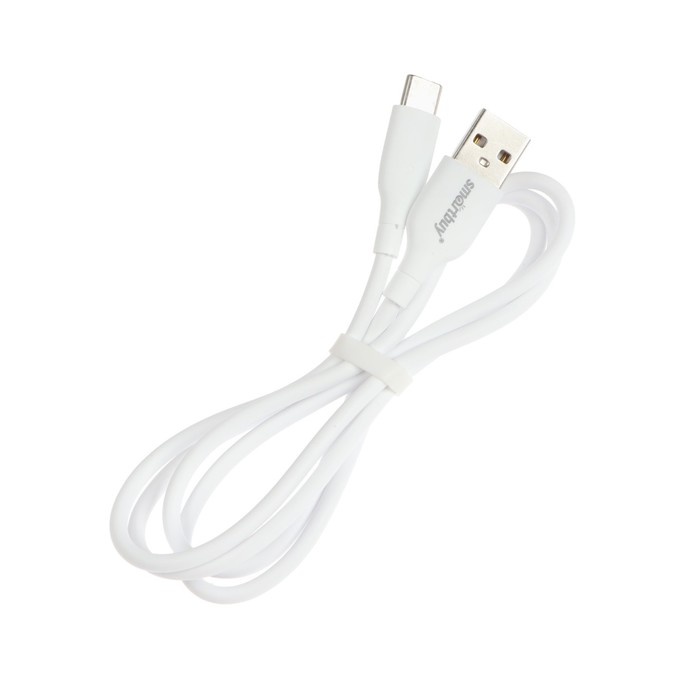 Кабель Smartbuy S25, Type-C - USB, 3 А, 1 м, TPE оплетка, быстрая зарядка, белый - фото 51462713 Кабель Smartbuy S25, Type-C - USB, 3 А, 1 м, TPE оплетка, быстрая зарядка, белый - фото 51462713