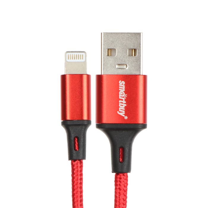Кабель Smartbuy S14, Lightning - USB, 3 А, 1 м, быстрая зарядка+передача данных, красный - фото 51462718 Кабель Smartbuy S14, Lightning - USB, 3 А, 1 м, быстрая зарядка+передача данных, красный - фото 51462718