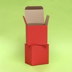 Коробка под кружку, без окна, красная 12 х 9,5 х 12 см - Фото 1