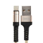 Кабель BYZ BC-025i, Lightning - USB, 5 А, 1.2 м, нейлоновая оплетка, золотистый - фото 51462795 Кабель BYZ BC-025i, Lightning - USB, 5 А, 1.2 м, нейлоновая оплетка, золотистый - фото 51462795