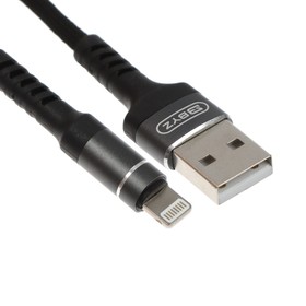 Кабель BYZ BC-025i, Lightning  - USB, 5 А, 1.2 м, нейлоновая оплетка, черный 9633028