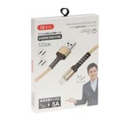 Кабель BYZ BC-025i, Lightning - USB, 5 А, 1.2 м, нейлоновая оплетка, черный - фото 51483864 Кабель BYZ BC-025i, Lightning - USB, 5 А, 1.2 м, нейлоновая оплетка, черный - фото 51483864