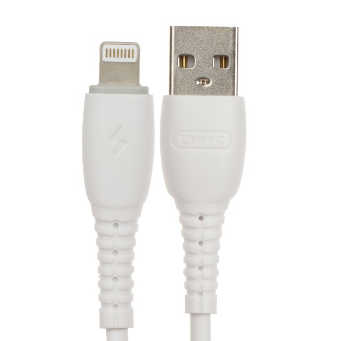 Кабель BYZ BC-026i, Lightning - USB, 5 А, 2 м, ПВХ оплетка, белый - фото 51462820 Кабель BYZ BC-026i, Lightning - USB, 5 А, 2 м, ПВХ оплетка, белый - фото 51462820