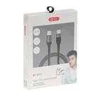Кабель BYZ BC-031i, Lightning - USB-C, 6 А, 1.2 м, нейлоновая оплетка, черно-синий - фото 51462837 Кабель BYZ BC-031i, Lightning - USB-C, 6 А, 1.2 м, нейлоновая оплетка, черно-синий - фото 51462837
