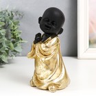 Сувенир полистоун "Маленький Будда в золотом. Веселье" МИКС 8х7,7х16,5 см - Фото 2