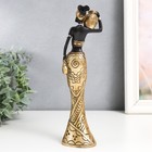 Фигурка полистоун «Африканка с кувшином в золотом наряде», 6.5×5×24.5 см, МИКС 9398524
