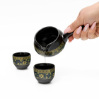 Набор для чайной церемонии ДЖЕКИЧАЙ «Чаоян», 8 предметов, на 6 персон, пиала 65 мл, чайник 175 мл, гундаобэй 180 мл, керамика, чёрный - Фото 8