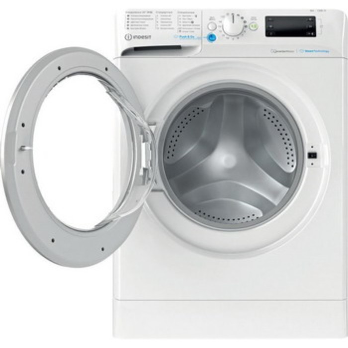 Стиральная машина Indesit BWSE 81293X WSV, класс А, 1200 об/мин, 8 кг, белая - фото 51438175