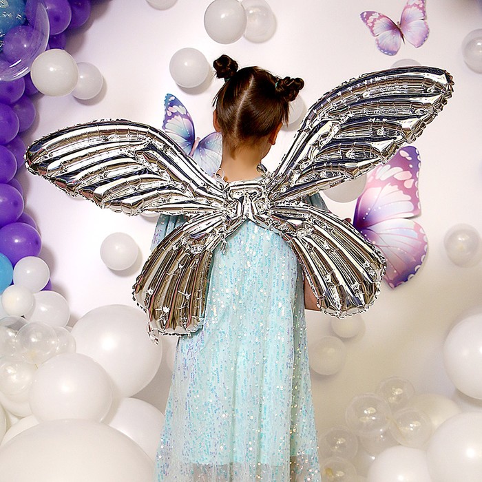 Шар-игрушка «Фольгированные крылья феи», цвет серебро