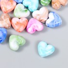 Бусины для творчества пластик "Сердца мрамор" цветные 20 гр 1,6х1,5х0,7 см (комплект 2 шт) - фото 31543542 Бусины для творчества пластик "Сердца мрамор" цветные 20 гр 1,6х1,5х0,7 см (комплект 2 шт) - фото 31543542