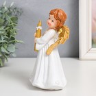 Сувенир полистоун "Праздничный ангел в белом платье" золотые крылья МИКС 9,5х7х15 см - Фото 6