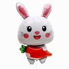 Шар фольгированный 33" «Кролик с морковкой» - фото 319433289