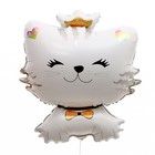Воздушный шар фольгированный 28" «Кошка с бантом», фигура - Фото 1