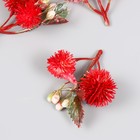 Цветы для декорирования "Эхинопс с ягодками" красный 8 см - фото 319433317