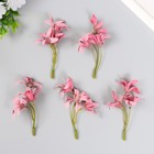 Цветы для декорирования "Лилейник" малиновый 8,5 см (комплект 5 шт) - фото 22989817