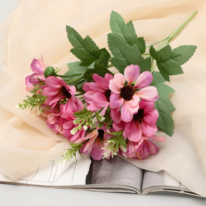 Букет искусственный «Анемоны люкс», 5×27 см, МИКС - Фото 1