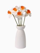 Цветы искусственные "Нарцисс" премиум, 9х35 см, бело-оранжевый - фото 809225717