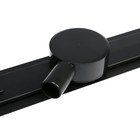 Трап TIM BAD554002BK, 70 х 400 мм, под плитку, сифон с углом поворота 360°, черный-матовый - фото 22186011