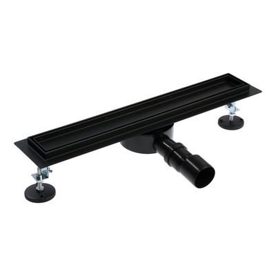 Трап TIM BAd=555002BK, 70×500 мм, под плитку, сифон с углом поворота 360°, черный-матовый