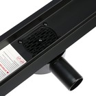 Трап TIM BAD556002BK, 70×600 мм, под плитку, сифон с углом поворота 360°, черный-матовый 9629454